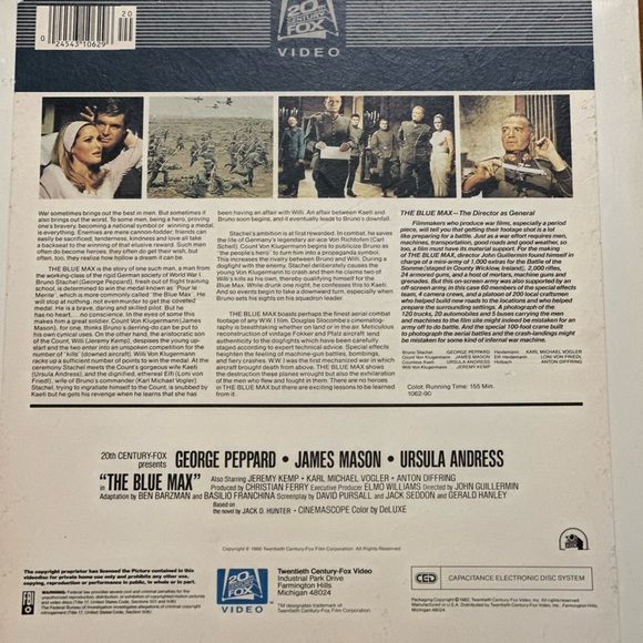 3 lot CED Fox, Blue Max 2, Towering Inferno 1, French Connection - Picture 4 of 10